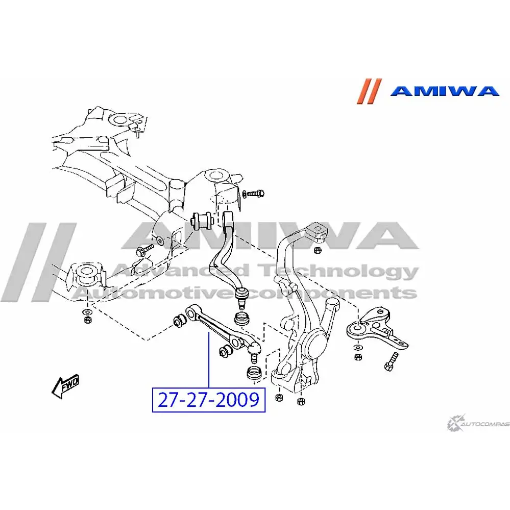 Рычаг передний нижний AMIWA 1422491144 RCJYYF B MBD216 27-27-2009 изображение 1