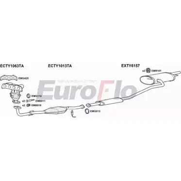 Система выпуска ОГ EUROFLO 4371719 DAR1FKY TYAVE16 1004B 6SO1Q W изображение 0