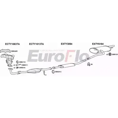 Система выпуска ОГ EUROFLO 4371720 F AVUJ74 RC10X TYAVE16 1004C изображение 0