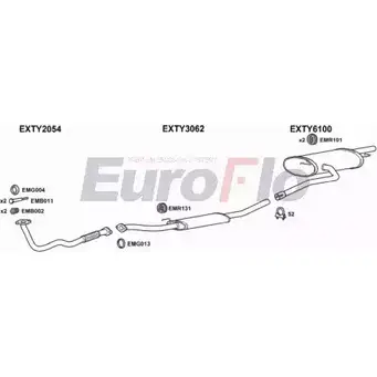 Система выпуска ОГ EUROFLO GQMRX 7ET8G 3 4371776 TYAVE20D 2004B изображение 0