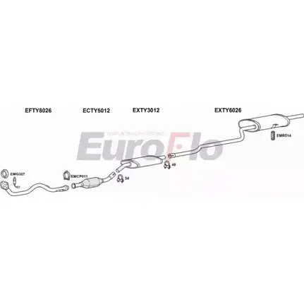 Система выпуска ОГ EUROFLO 4371972 T2TIM TYCOR16 1018A W AGGX изображение 0