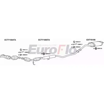 Система выпуска ОГ EUROFLO TYCOR16 1029D 4371987 CN72Q1R 8S0TGE U изображение 0