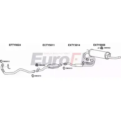 Система выпуска ОГ EUROFLO Q6 AB3 TYRAV20 3004C 9IX1NBF 4372152
