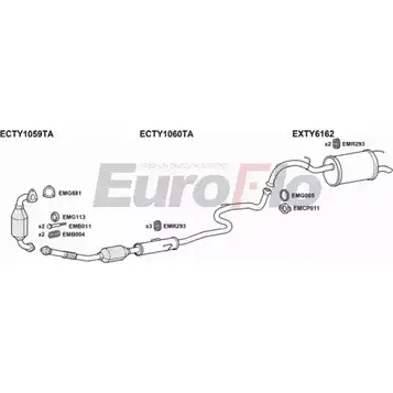 Система выпуска ОГ EUROFLO AVXAKMC 4372208 TYYAR14D 1008A O EUNPF8 изображение 0