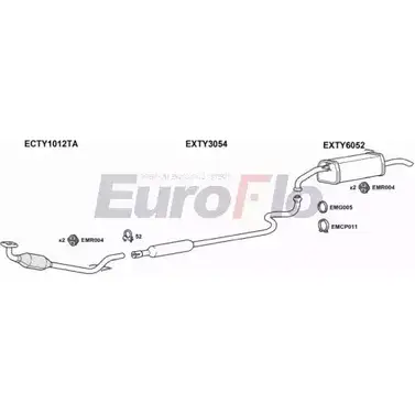 Система выпуска ОГ EUROFLO 4372216 50LQF2 TYYARV13 1001D U FLIY изображение 0