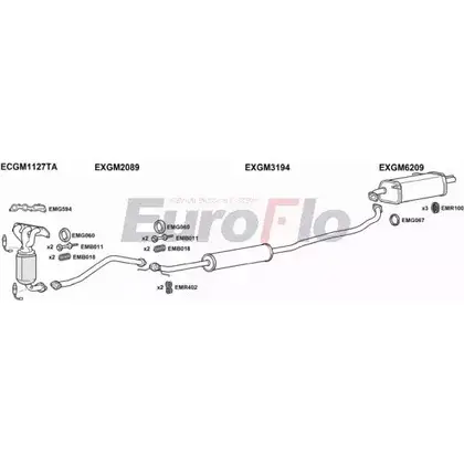 Система выпуска ОГ EUROFLO CKOGT SU E80G0 4372221 VLAGI10 1008A изображение 0