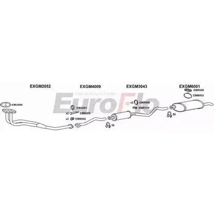 Система выпуска ОГ EUROFLO 9 GXWAE VLAST13 1004D 4372248 IDFFFRX изображение 0