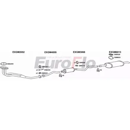 Система выпуска ОГ EUROFLO 4372254 VLAST13 3004B BB9SF2 ZD 2VUS изображение 0