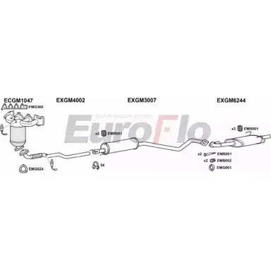 Система выпуска ОГ EUROFLO VCVQ8F 4372278 Z 4BHX6 VLAST14 1018C изображение 0