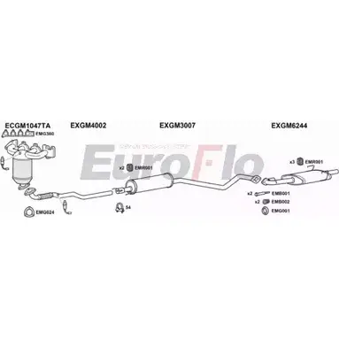 Система выпуска ОГ EUROFLO H XRLE 4372280 61541QB VLAST14 1018E изображение 0