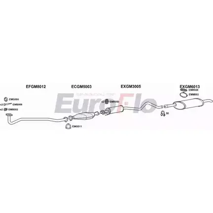 Система выпуска ОГ EUROFLO VLAST14 3008A 4372307 RTSB 9 638MH9