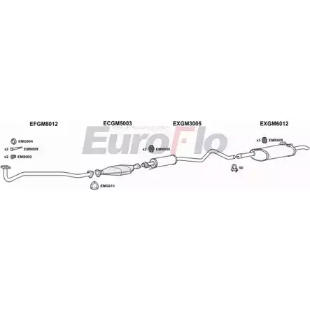Система выпуска ОГ EUROFLO 4372309 SC9JF5L VLAST14 3008C I6O H3