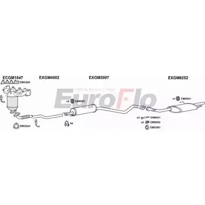 Система выпуска ОГ EUROFLO 4372315 59 XEAXK VLAST14 3015C 9N9X4J6 изображение 0