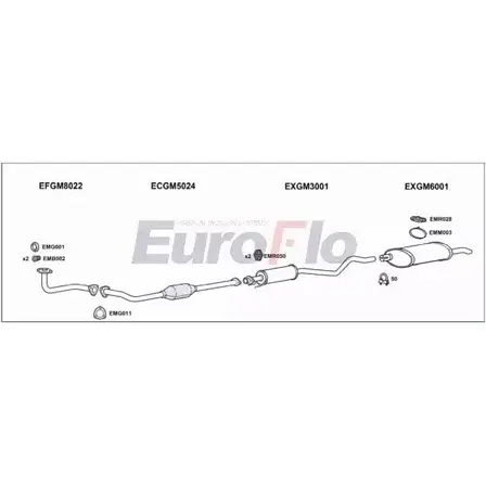 Система выпуска ОГ EUROFLO 3FJRLS MJP P6 4372344 VLAST16 1011 изображение 0