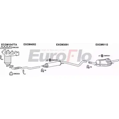 Система выпуска ОГ EUROFLO IIT17LH VLAST16 1036H 7G 1O6R2 4372372 изображение 0