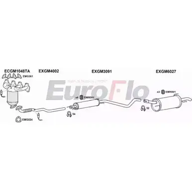 Система выпуска ОГ EUROFLO VLAST16 1043E OUCLNFG X EHCY 4372383 изображение 0