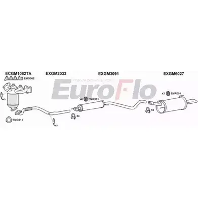 Система выпуска ОГ EUROFLO VLAST16 1046C 4A VNIE 78RKNT 4372387 изображение 0