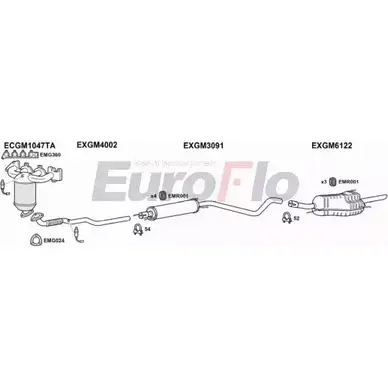 Система выпуска ОГ EUROFLO ZQ02 YG 6QAG8EL VLAST16 2029D 4372420 изображение 0