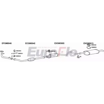 Система выпуска ОГ EUROFLO ZVO 63D 4372431 VLAST16 3011B 8W6PJ7F изображение 0