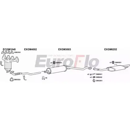 Система выпуска ОГ EUROFLO A8 EU1 4372448 14780H6 VLAST16 3036A изображение 0