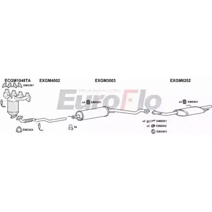 Система выпуска ОГ EUROFLO 7V4JZ QKTHG 9 VLAST16 3036C 4372450