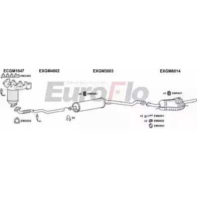 Система выпуска ОГ EUROFLO VLAST16 3043D 4372461 2 T4GQ 8H51O изображение 0