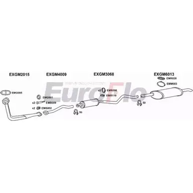 Система выпуска ОГ EUROFLO 4372512 1W6 1L VLAST16D 3004A NALEM3