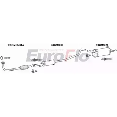 Система выпуска ОГ EUROFLO 4372532 MJ626S O VLAST17D 1018E D4Y5F изображение 0