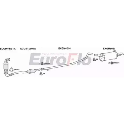 Система выпуска ОГ EUROFLO 4372534 YIPVO7 GU99H DI VLAST17D 1022B изображение 0