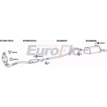 Система выпуска ОГ EUROFLO C7NCF 7 4372541 RB8UCH VLAST17D 1032G изображение 0