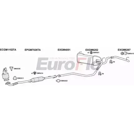 Система выпуска ОГ EUROFLO VLAST17D 1036E E STAXLO 2J3PR 4372544