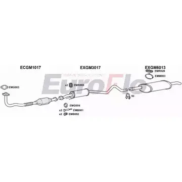 Система выпуска ОГ EUROFLO VLAST17D 3008A 4372568 F3S DRV O1L4CB изображение 0