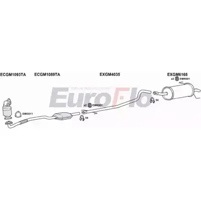 Система выпуска ОГ EUROFLO VLAST17D 3029 U6 U6JC 443E4 4372582 изображение 0
