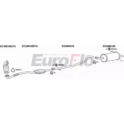 Система выпуска ОГ EUROFLO JBM DJM VLAST17D 7022A 4372610 8DYLFY изображение 0