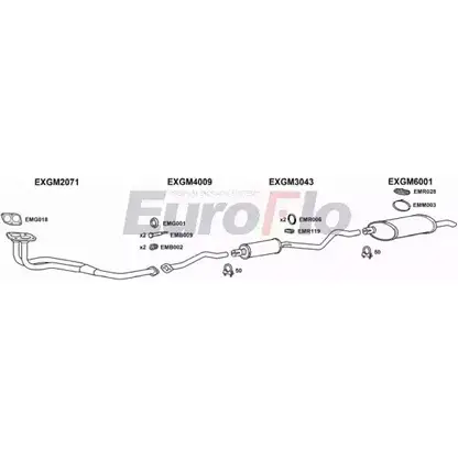 Система выпуска ОГ EUROFLO 4372618 V1BX8 AMVK O VLAST18 1008D изображение 0