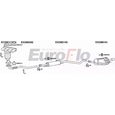 Система выпуска ОГ EUROFLO FOX BO2T 7HBHC VLAST18 1032B 4372636 изображение 0