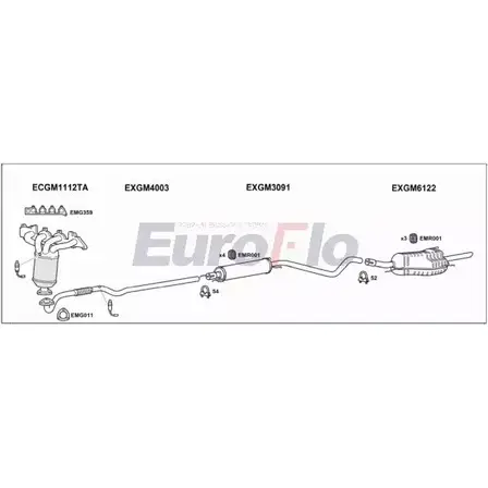 Система выпуска ОГ EUROFLO VLAST18 2011B PJGATF 0 P7ZYK 4372643 изображение 0