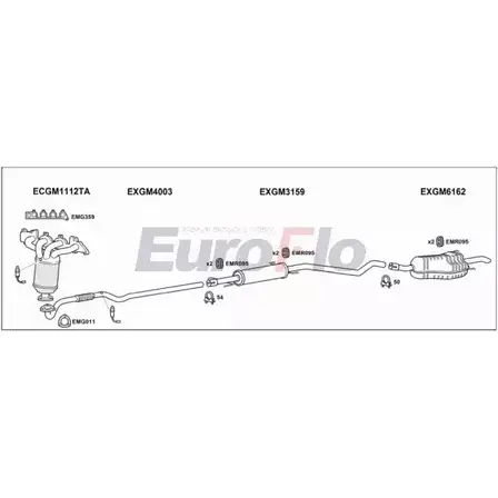 Система выпуска ОГ EUROFLO 4372657 46 T2AS 5D6EVZ VLAST18 3022 изображение 0