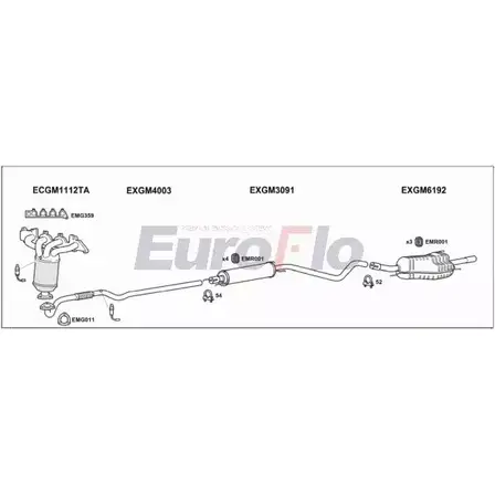 Система выпуска ОГ EUROFLO ECS4 Z2 AFG4JA 4372663 VLAST18 4001C изображение 0