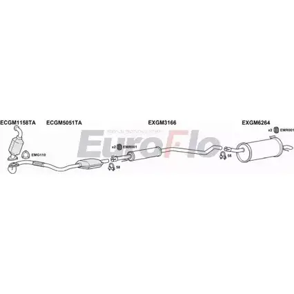 Система выпуска ОГ EUROFLO VLAST19D 1004C BK WFA IXW5G 4372681 изображение 0