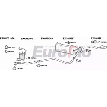 Система выпуска ОГ EUROFLO 4372756 F0BRMO M HAD1U VLAST20D 1008C изображение 0