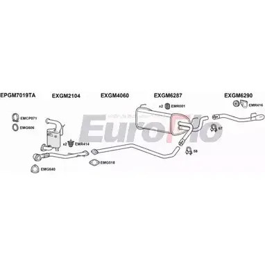 Система выпуска ОГ EUROFLO MG2VHQC 4372772 VLAST20D 3008C Z5TT F8L изображение 0