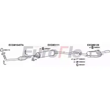 Система выпуска ОГ EUROFLO 4372795 X2VY6 MW VLAST22 5001 USDJZ изображение 0