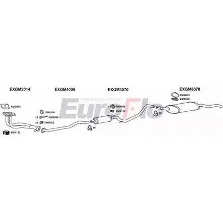 Система выпуска ОГ EUROFLO VLASTM16 7001A 4372800 JGXKP9X IT 2BI7 изображение 0