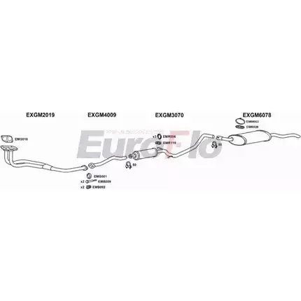 Система выпуска ОГ EUROFLO LFT 2C 4372803 VLASTM16 7001D NDK5O