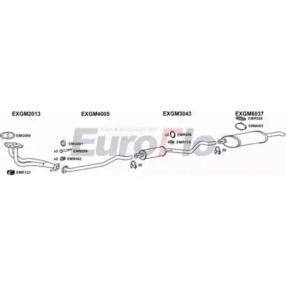 Система выпуска ОГ EUROFLO VLBEL13 2001A 4Q4D76 V 7IAW 4372811 изображение 0