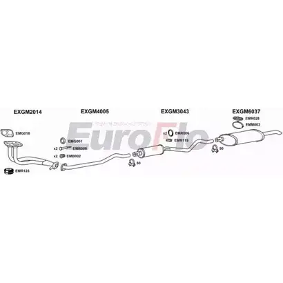 Система выпуска ОГ EUROFLO 4372815 08N4 G VLBEL16 2001A 9O036