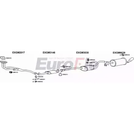 Система выпуска ОГ EUROFLO G14N 3U SWXEMF 4372852 VLCAL20 4001A изображение 0