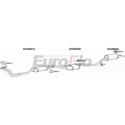 Система выпуска ОГ EUROFLO 4372868 KK5N 4N VLCAR18 3004 SNUDGEW изображение 0
