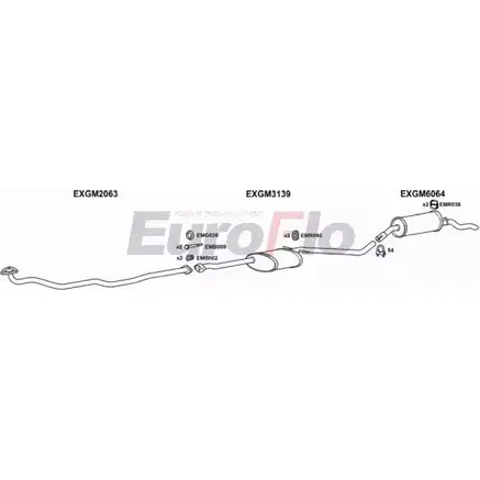 Система выпуска ОГ EUROFLO AN PDLV6 VLCAR23D 2004 4372884 DFYBG изображение 0